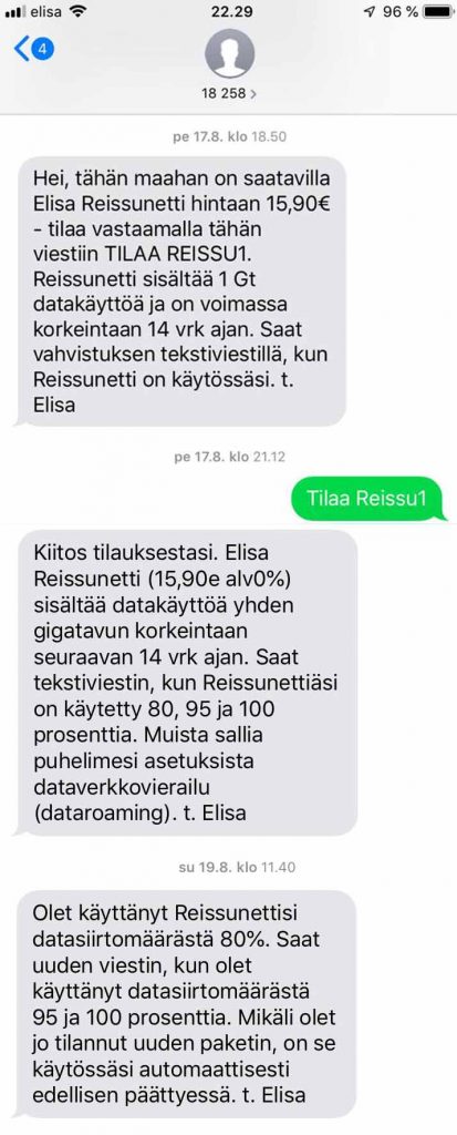 Elisa Reissunetti toimii myös yritysliittymissä - Kokemuksia Sveitsistä 3 Elisa Reissunetti toimii myös yritysliittymissä - Kokemuksia Sveitsistä 1