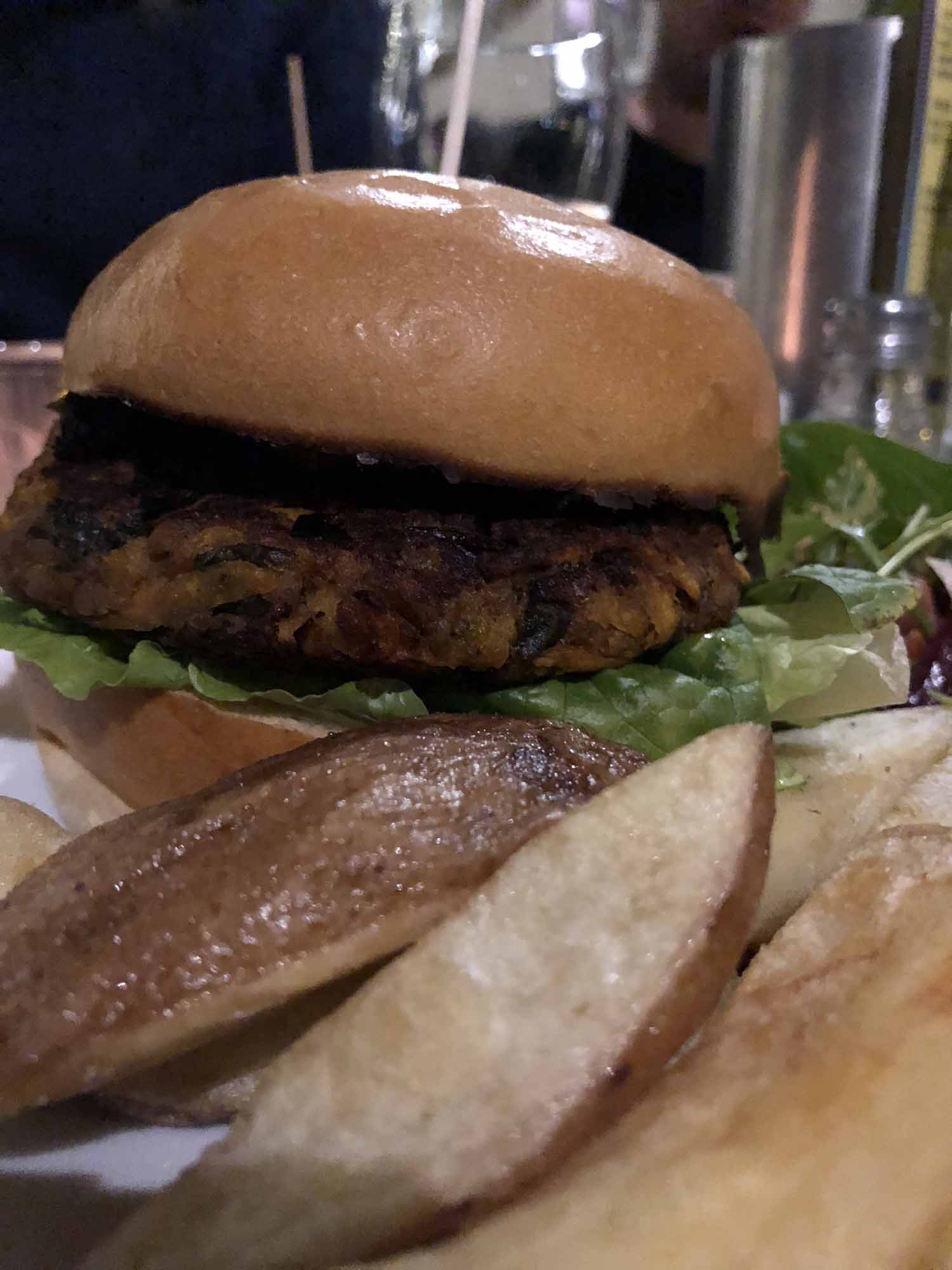 St. Louis Glasgow vegan haggis burger