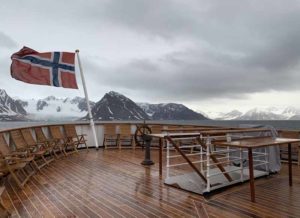M/S Nordstjernen peräkansi afterdeck Huippuvuoret Svalbard Spitzbergen