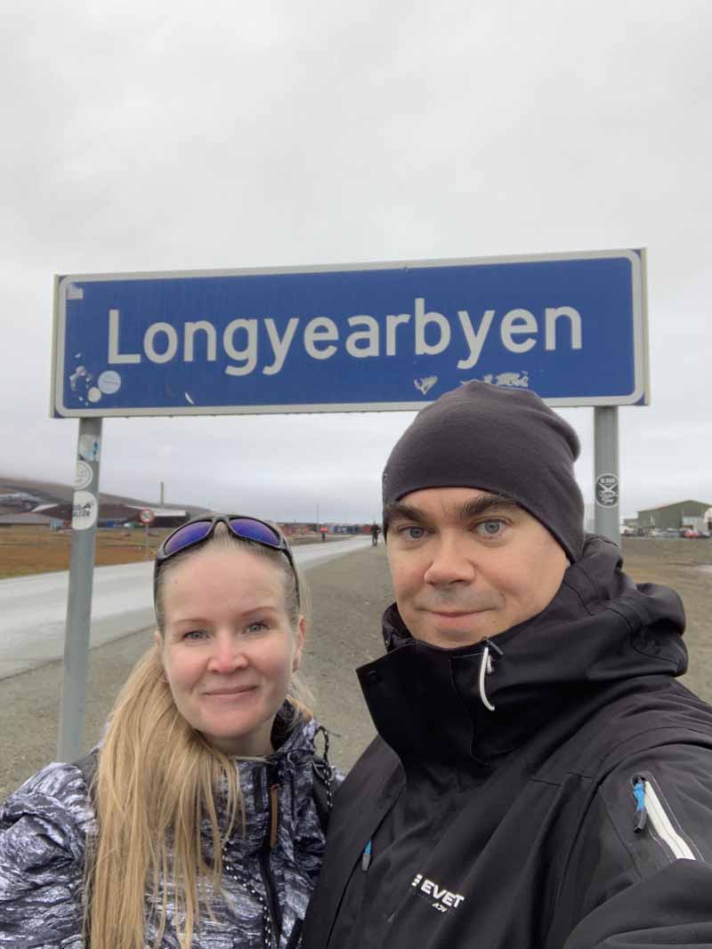 Longyearbyen kyltti sign Ne Tammelat