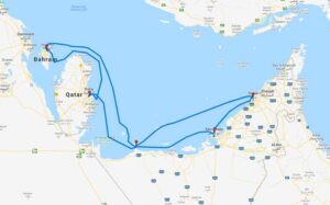 Royal Caribbean reitti route Persianlahti Persian Gulf