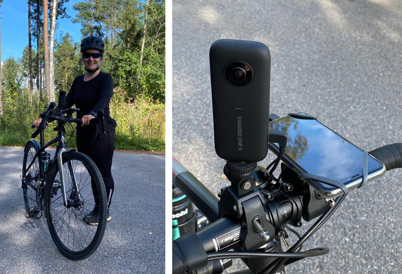Katri 360-kamera 360 camera polkupyörä fillari live streaming bicycle live