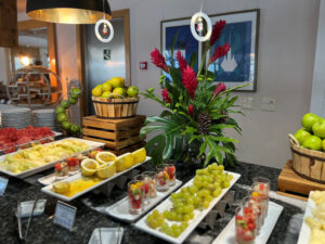 Hedelmiä Hilton Rio de Janeiro Copacabanan aamiaisella