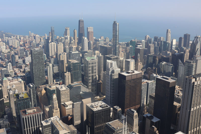 Chicago nähtynä Willis Towerista