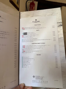 Menu - El Aljibe