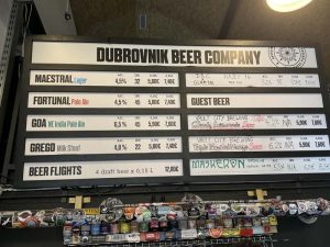 Dubrovnik Beer Companyn olutlista