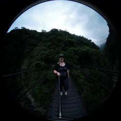 [Taiwan Taroko national park suspension bridge]